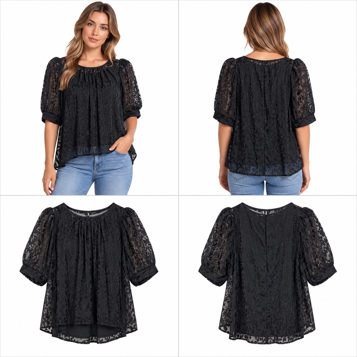 Veronika Maine Black Top (Size L)