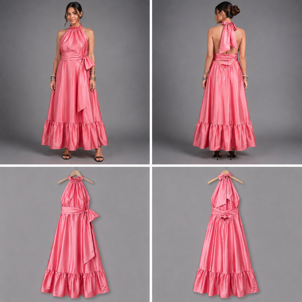 Hansell & Gretel Graceful Days Halter Maxi Dress (Size XL)