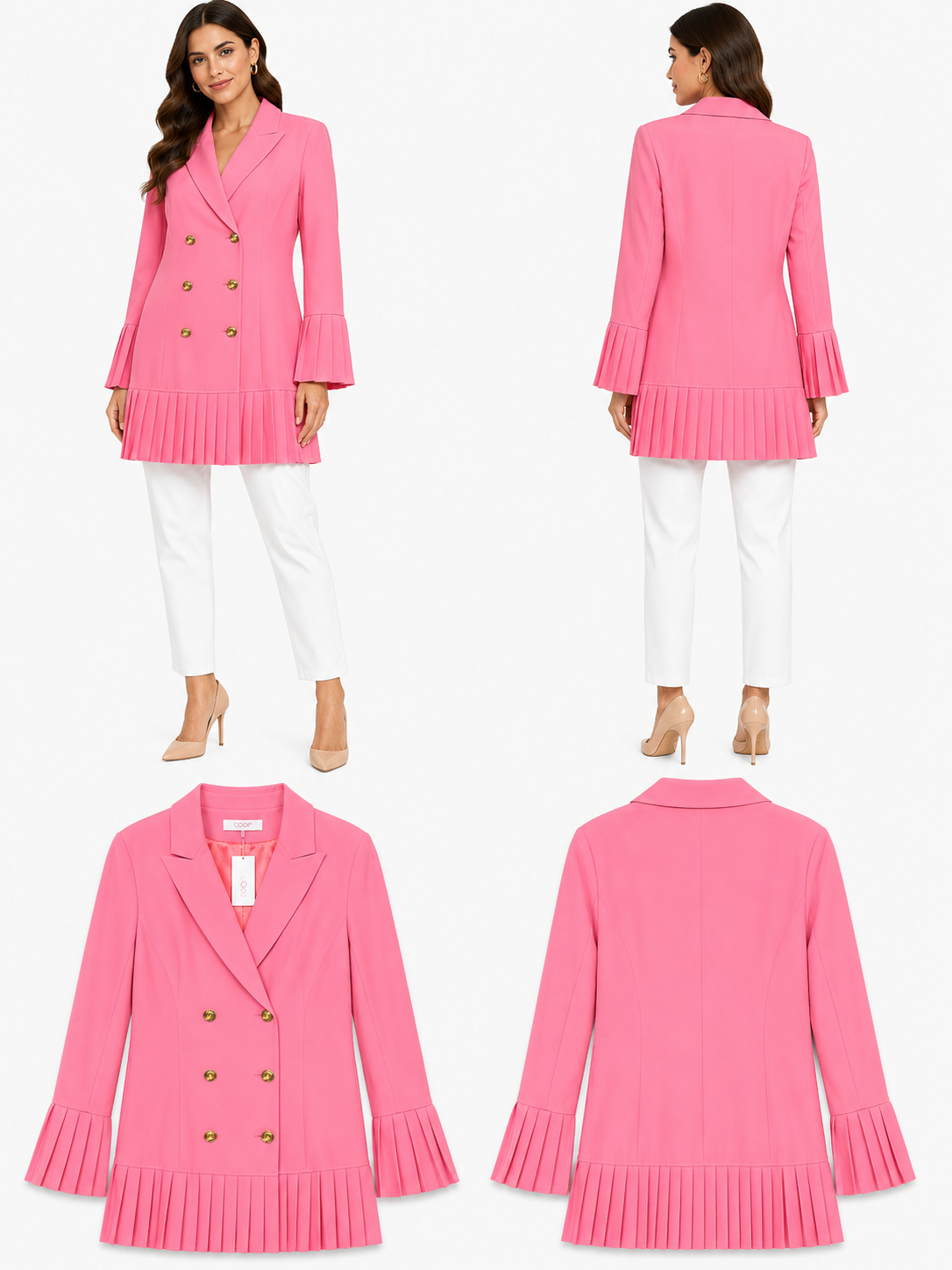 Coop Double Cross Pink Dress (Size 14)