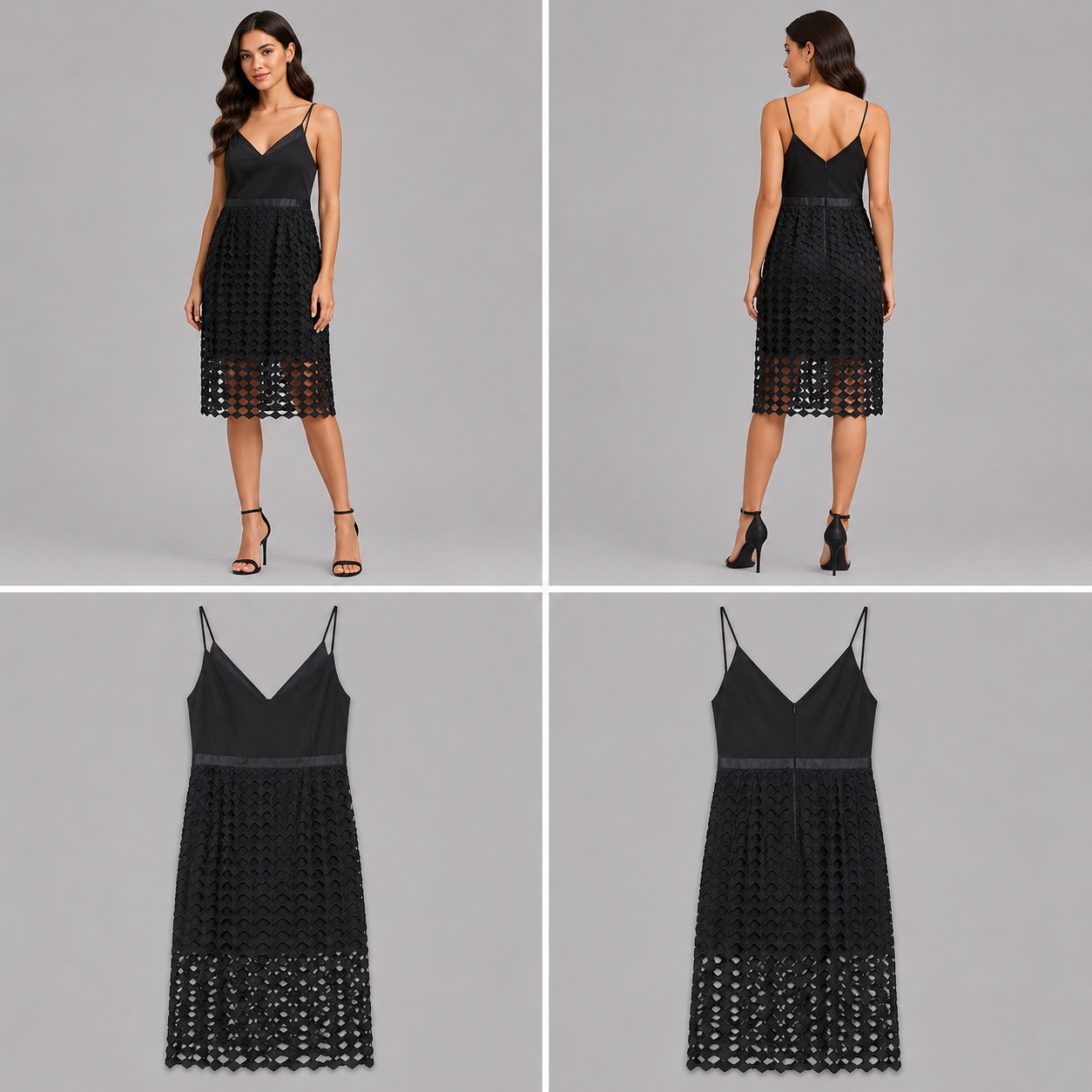 City Chic Black Cocktail Dress (Size S)