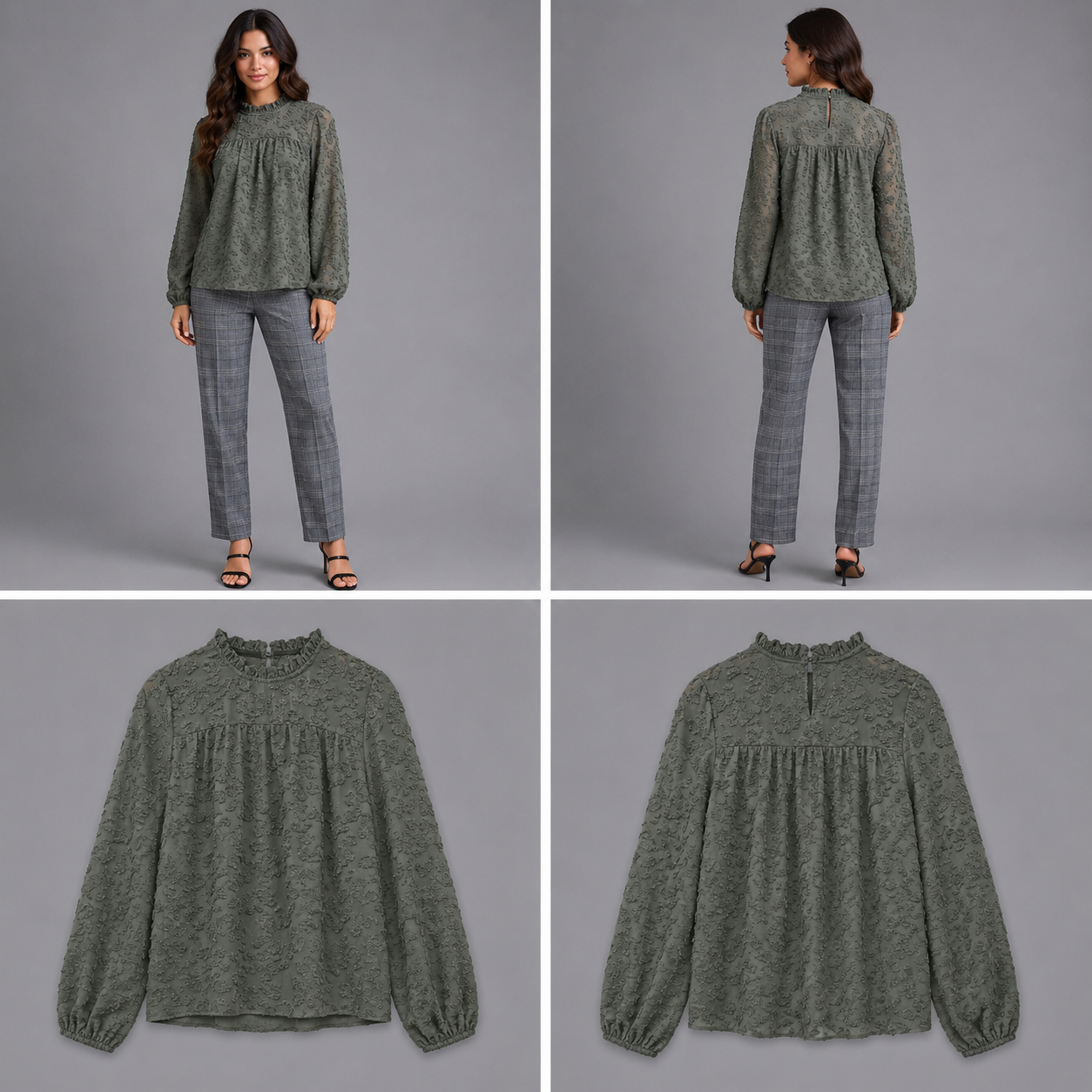 Decjuba Green Blouse (Size 8)