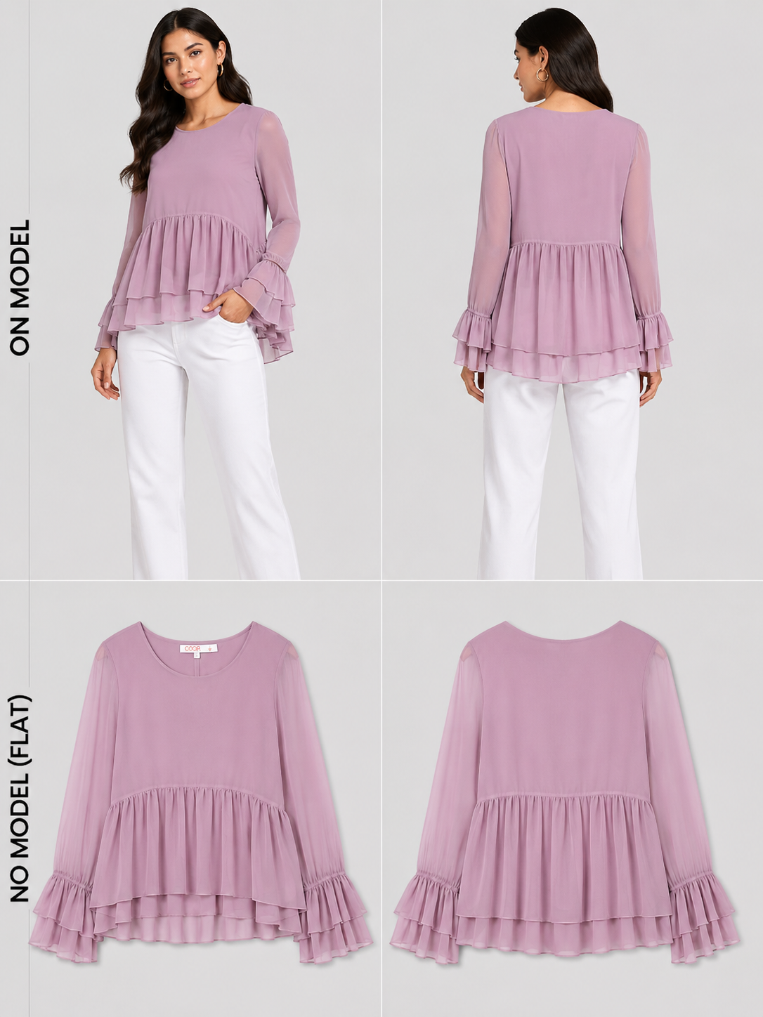 Coop Long Sleeve Pink Top (Size XS)