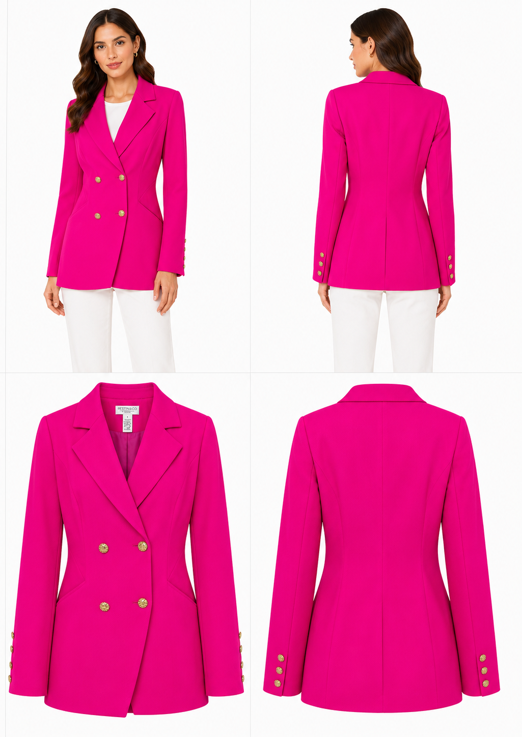 Augustine Pink Double Breasted Jacket (Size M)