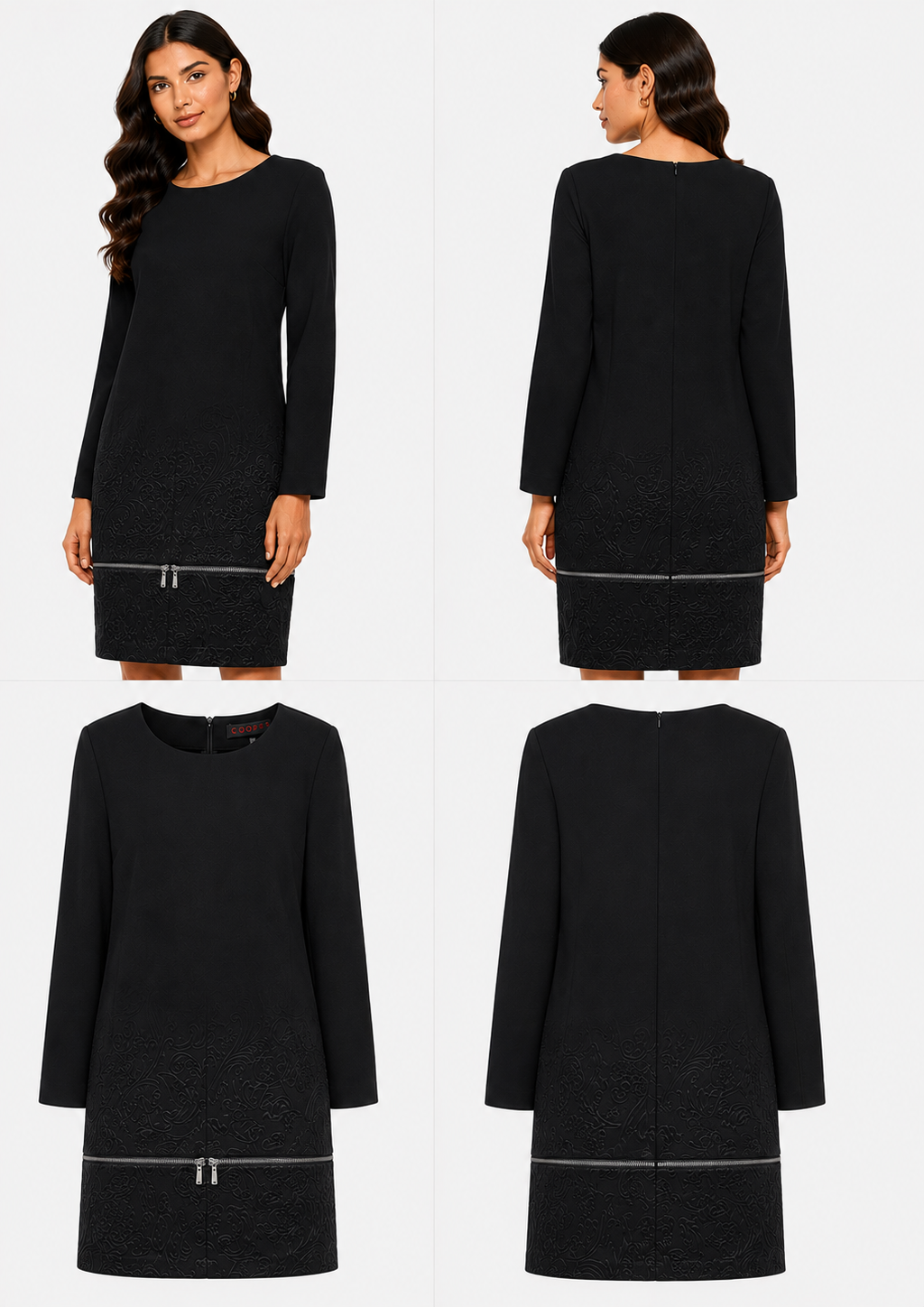 Cooper Emboss Black Dress (Size 16)