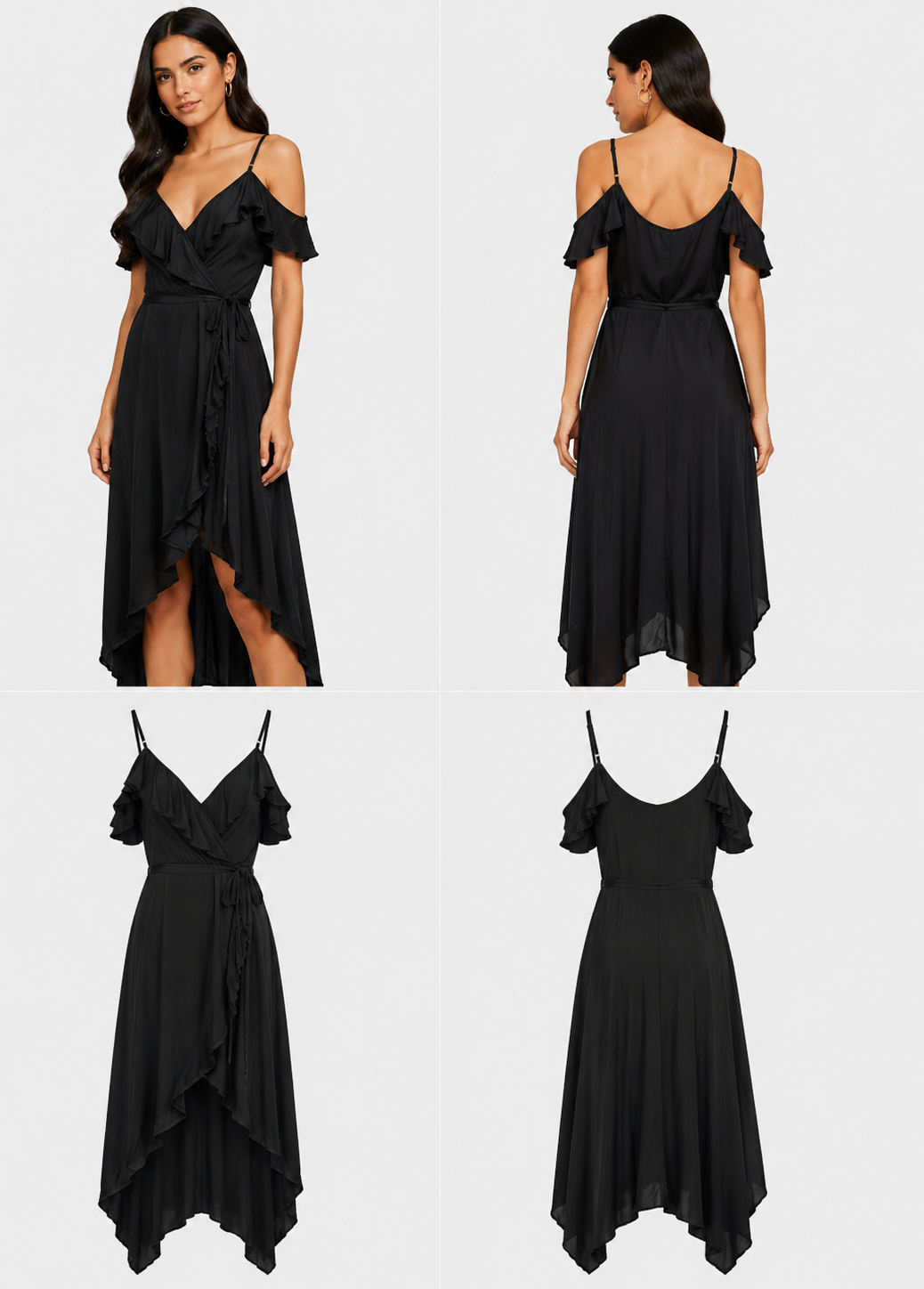 Evolution Black Wrap Dress (Size 12)