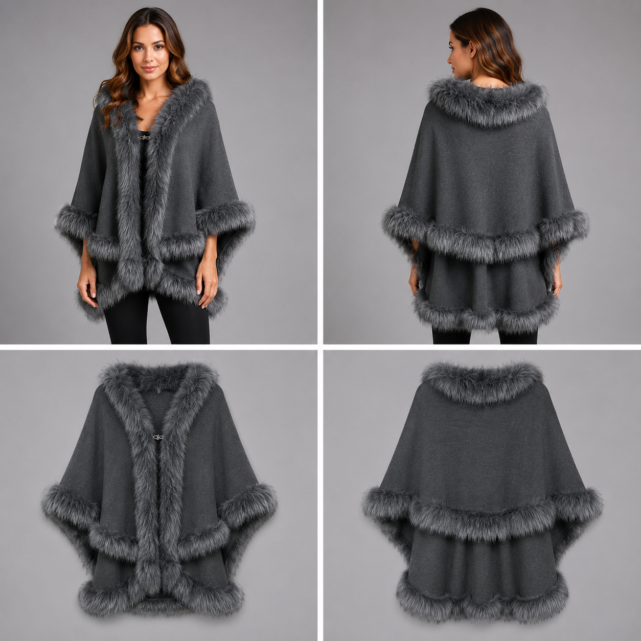 Grey Fur Cape
