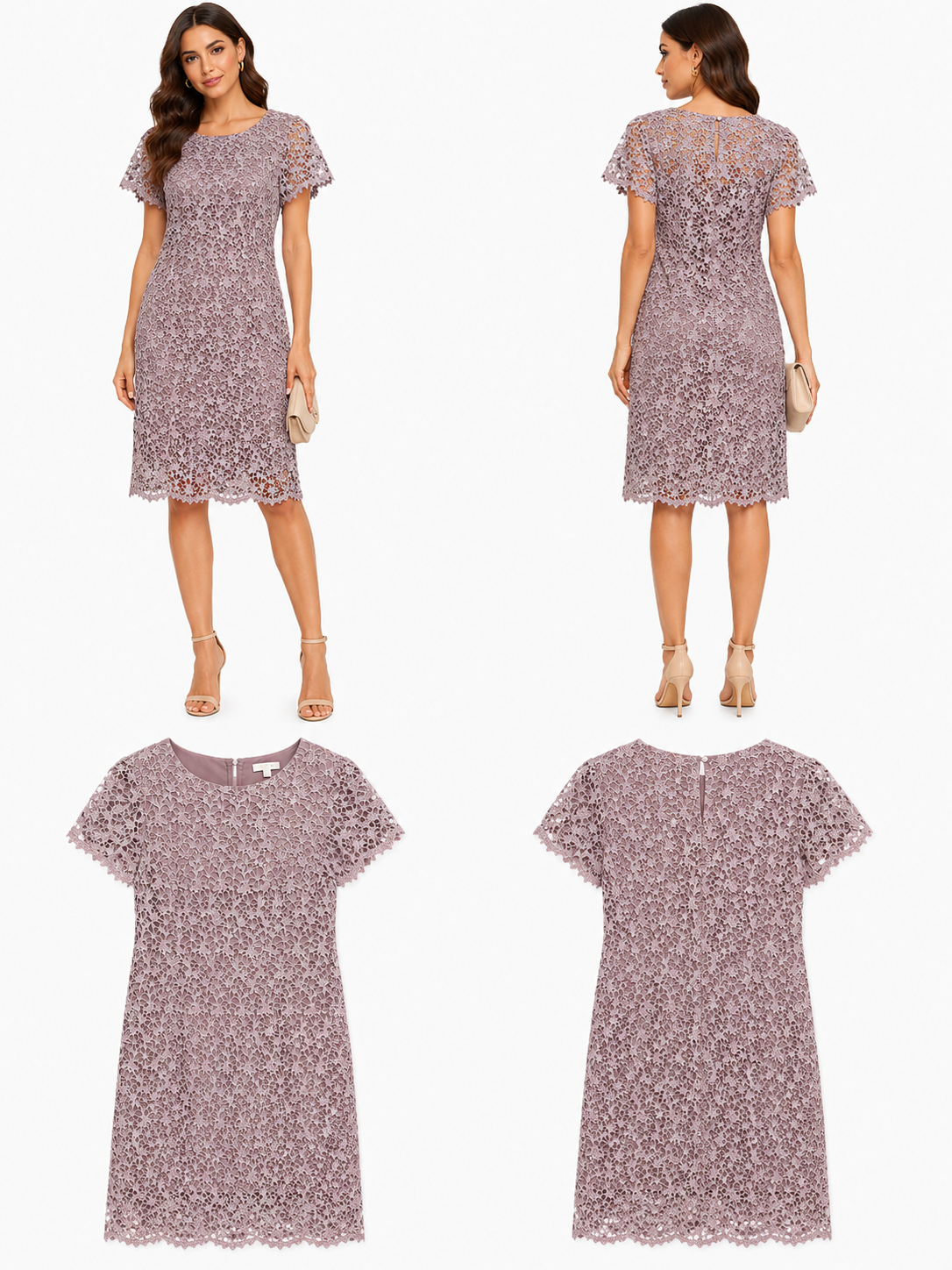 Laura Pink Lace Dress (Size 10)