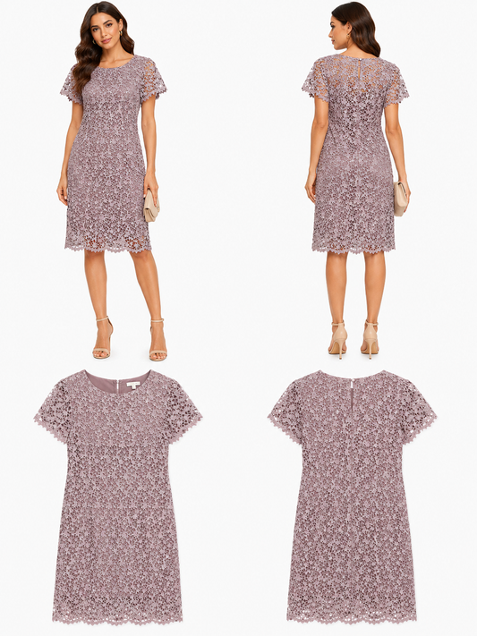 Laura Pink Lace Dress (Size 10)