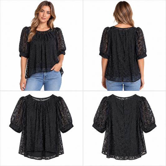 Veronika Maine Black Top (Size L)