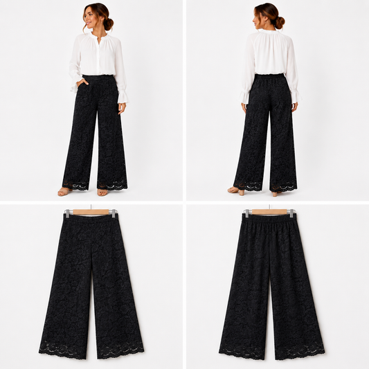 Decjuba Black Lace Pants (Size 14)