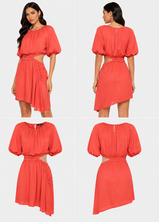 Mink Pink Apricot Cut-Out Dress (Size S)