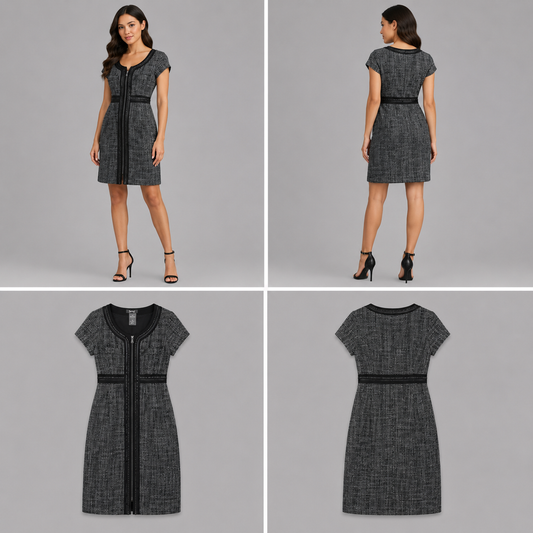 Seduce Zip Front Dress (Size 12)