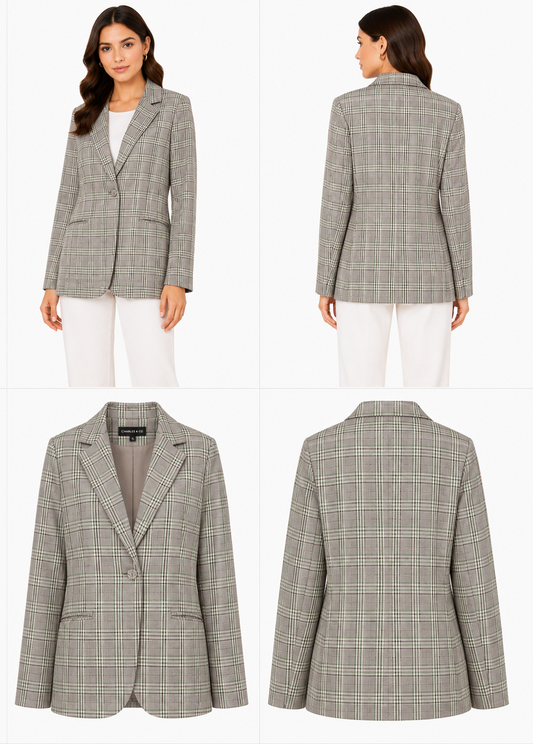 Plaid Blazer (Size 10)
