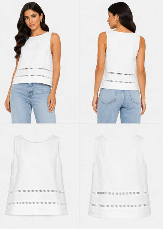 Dissh White Top (Size 10)