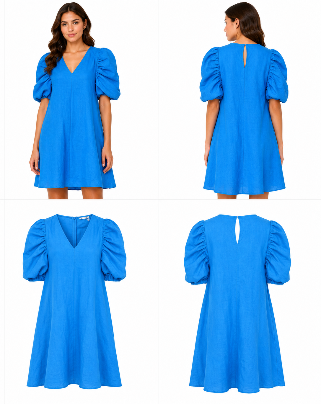Country Road Puff Sleeve Dress (Size 10)