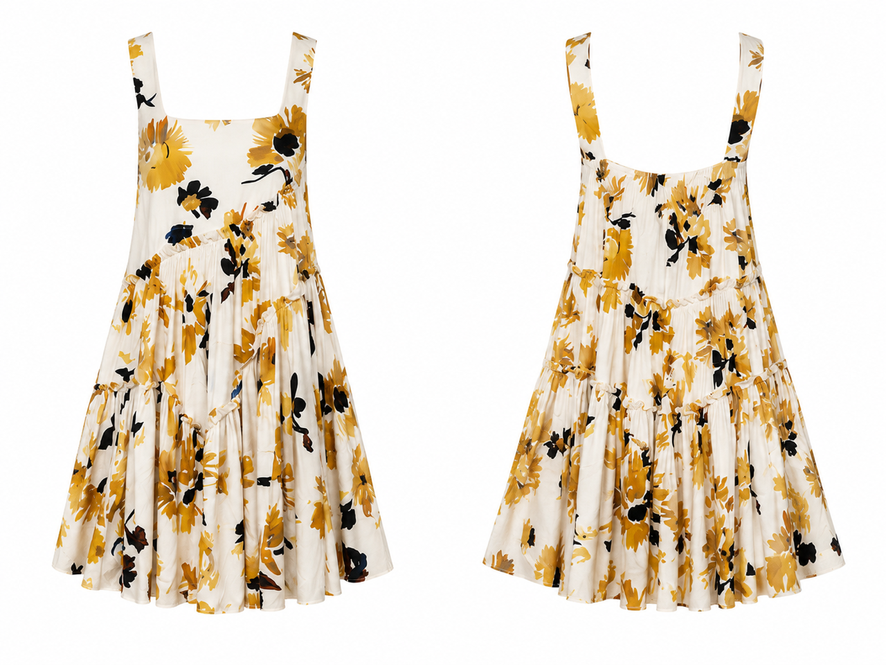 Aje Floral Asymmetrical Mini Dress (Size 8)