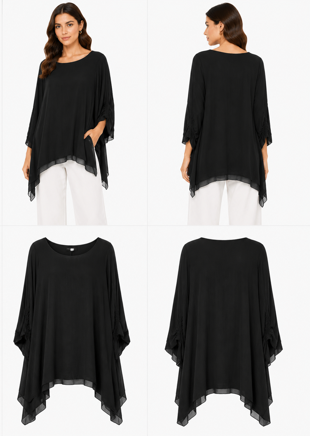 Vera May Black Layer Top (Size M)