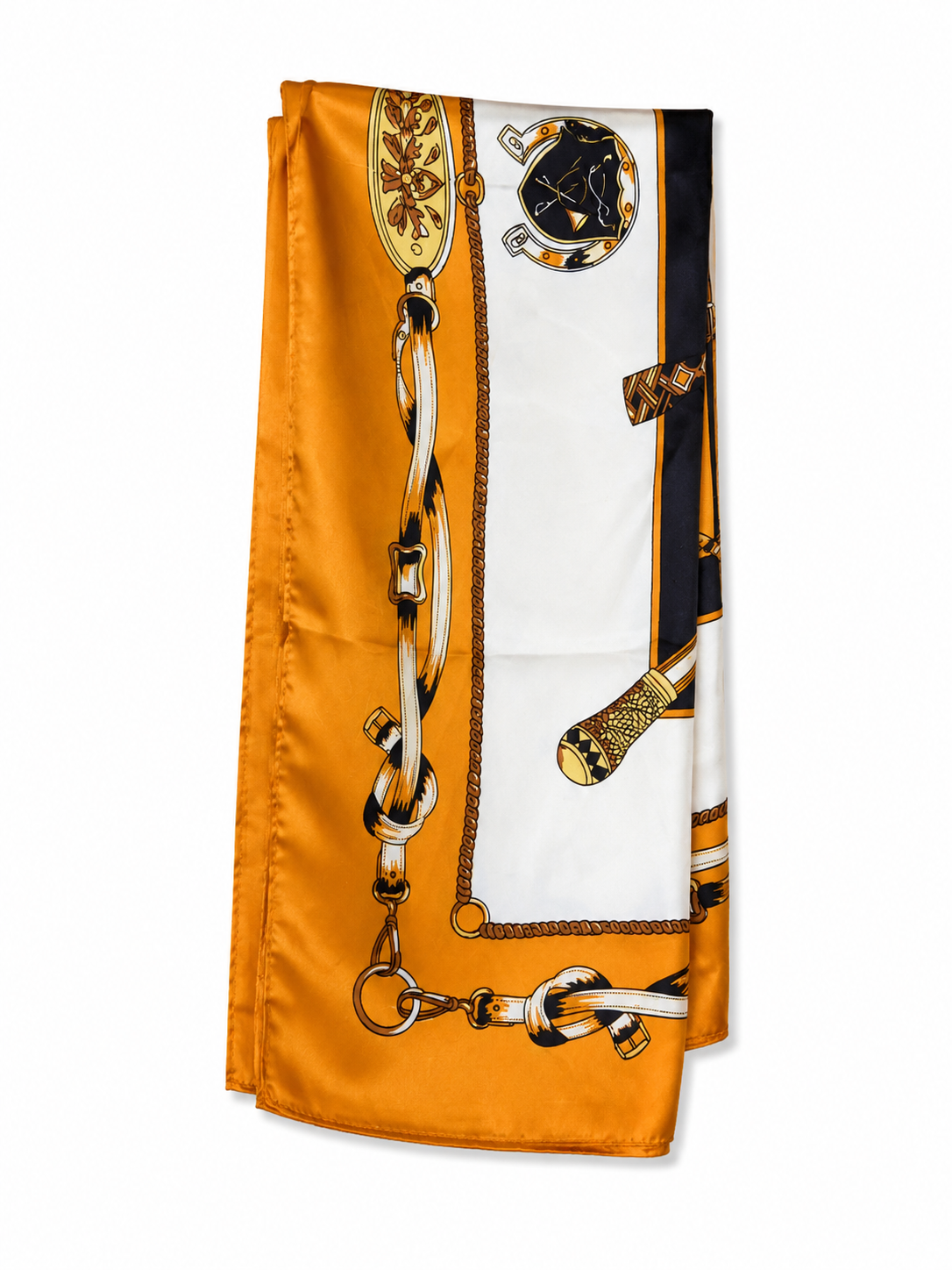 Scarf, Orange & White (Size S)
