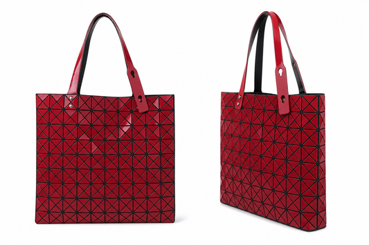 Bao Bao Issey Miyake Prism Style 10 x 10 Tote Bage Red, not authenticated