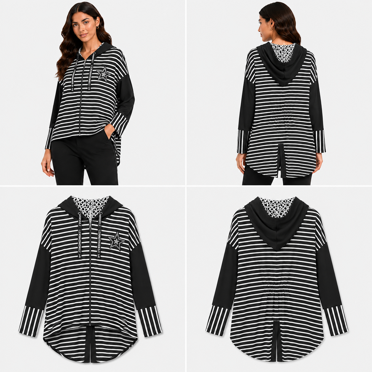 Lemon Tree Striped Hooded Sweatshirt (Size 16)
