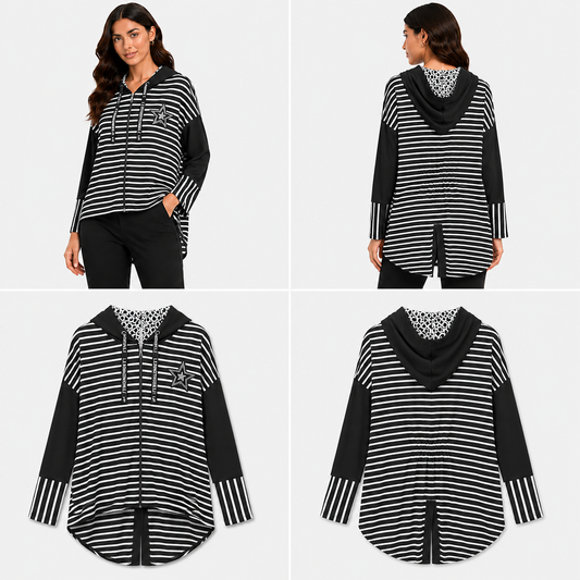 Lemon Tree Striped Hooded Sweatshirt (Size 16)