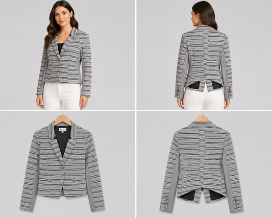 Ketzke Grey Cropped Jacket (Size 10)