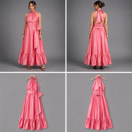 Hansell & Gretel Graceful Days Halter Maxi Dress (Size XL)