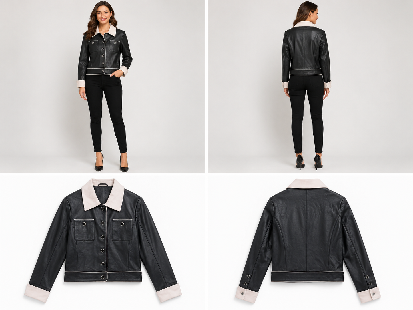 GLA 100% Sheepskin Leather Jacket (Size S)