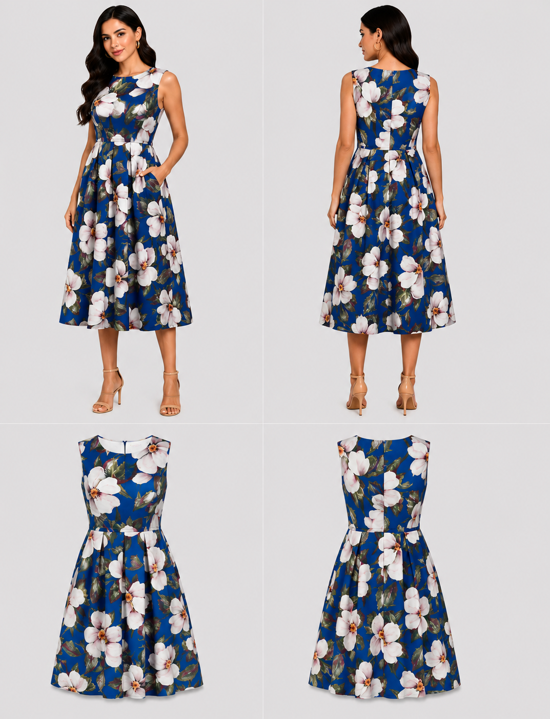 Blue Flower Dress (Size XS)