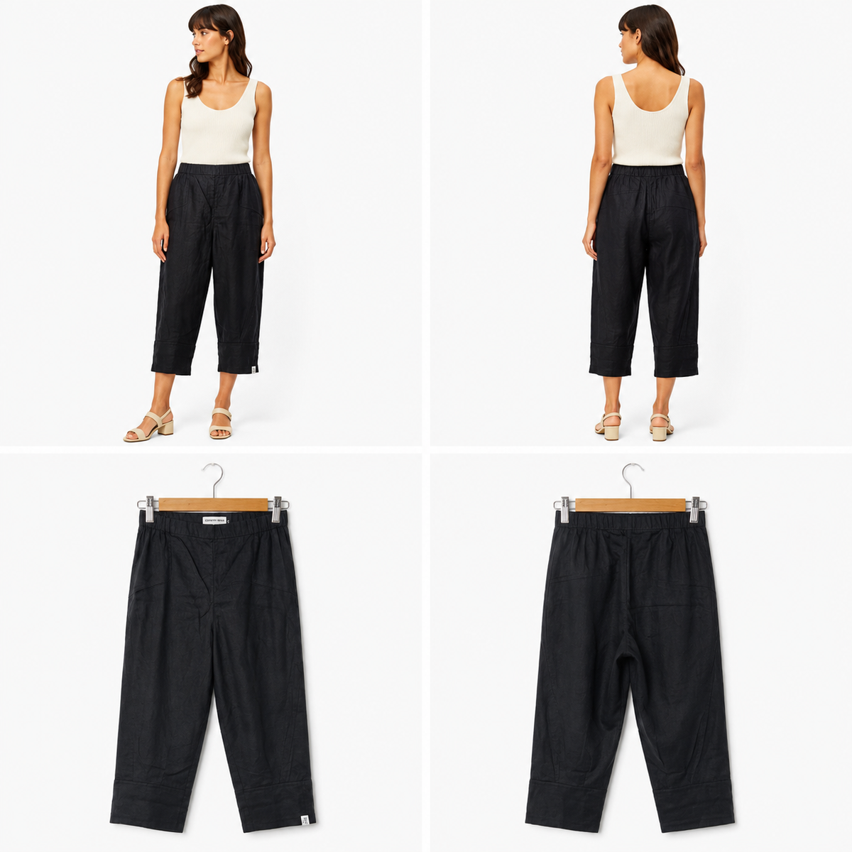 Deann Hobbs Black Linen Pants (Size M)