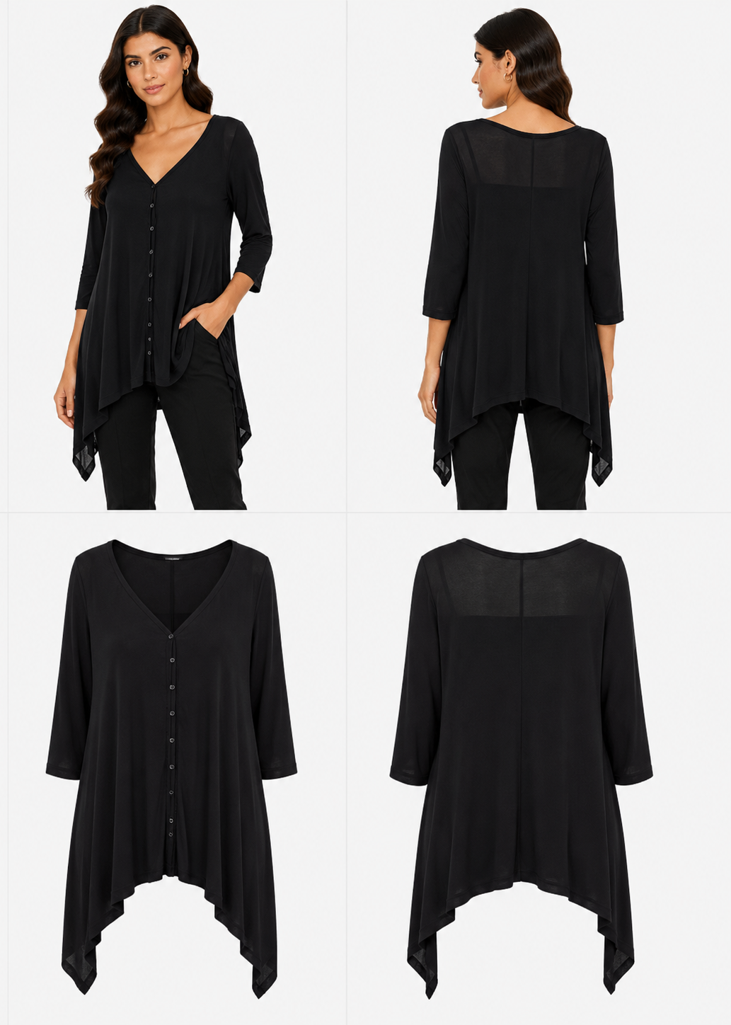 Revue Sheer Black Top (Size 14)