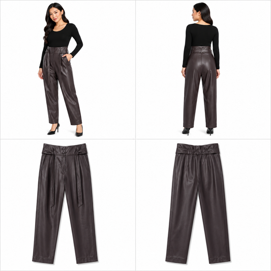 State Of Play Faux Leather Chocolate Pants