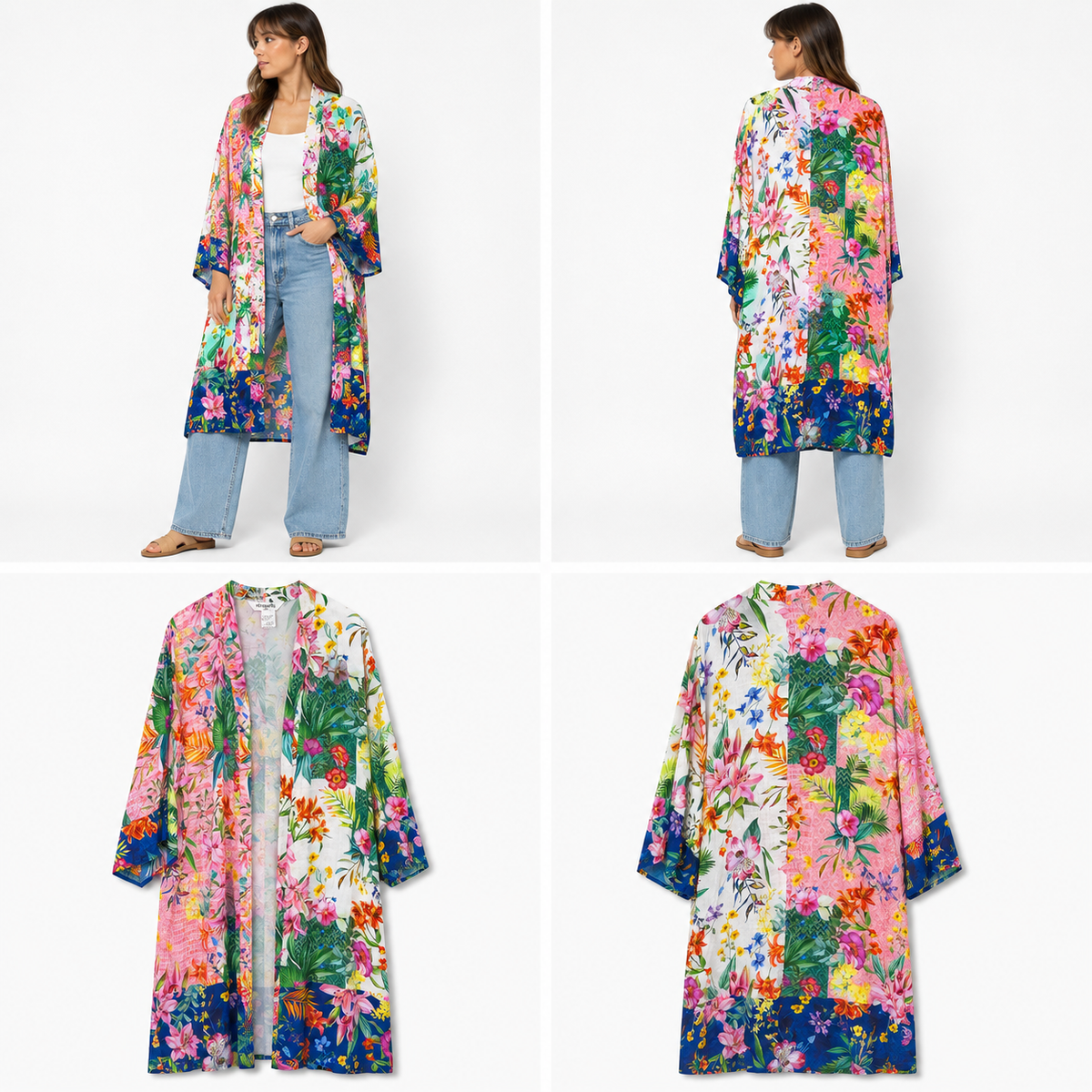 Virtuelle Floral Viscose Duster Coat (Size 22-24)