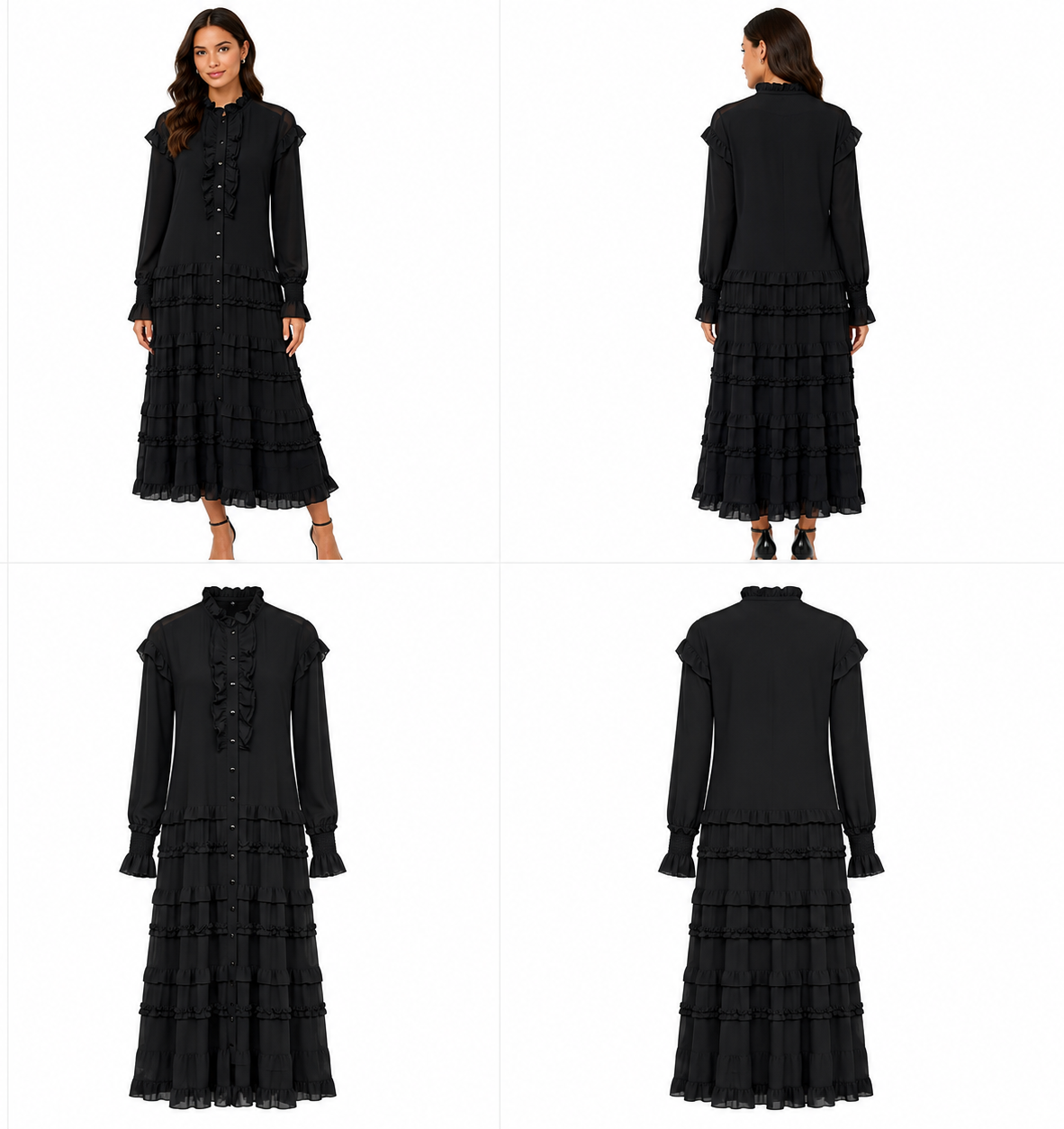 Trelise Cooper Black Ruffle Dress (Size S)