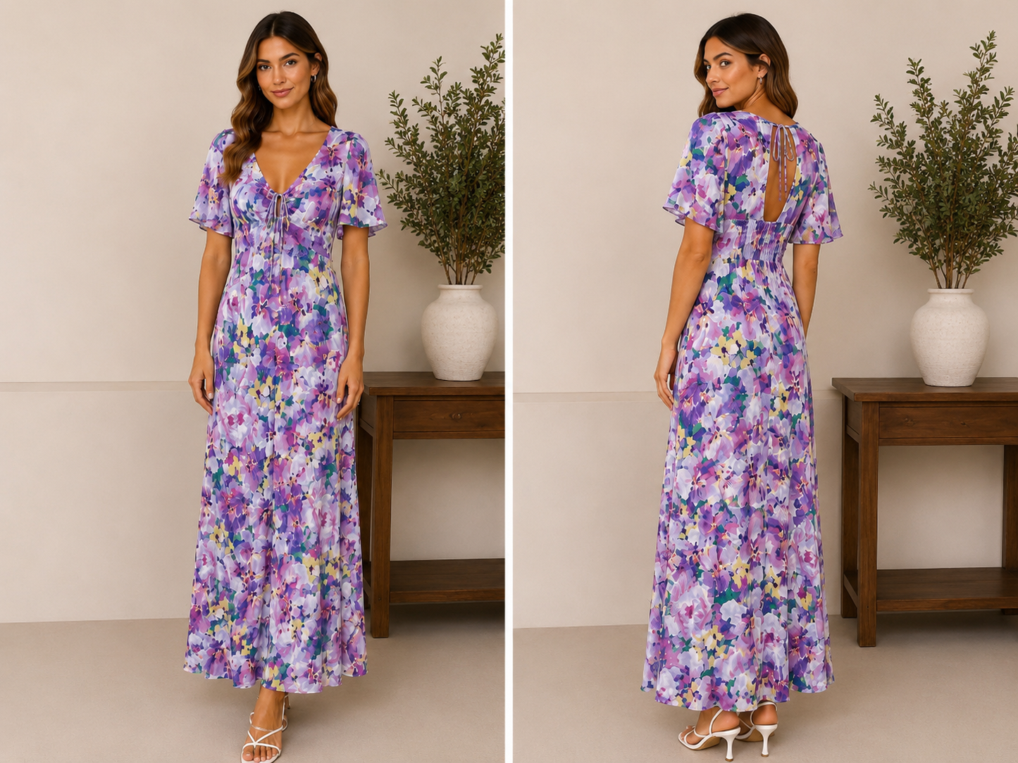 Ruby Floral Maxi Dress (Size 16)