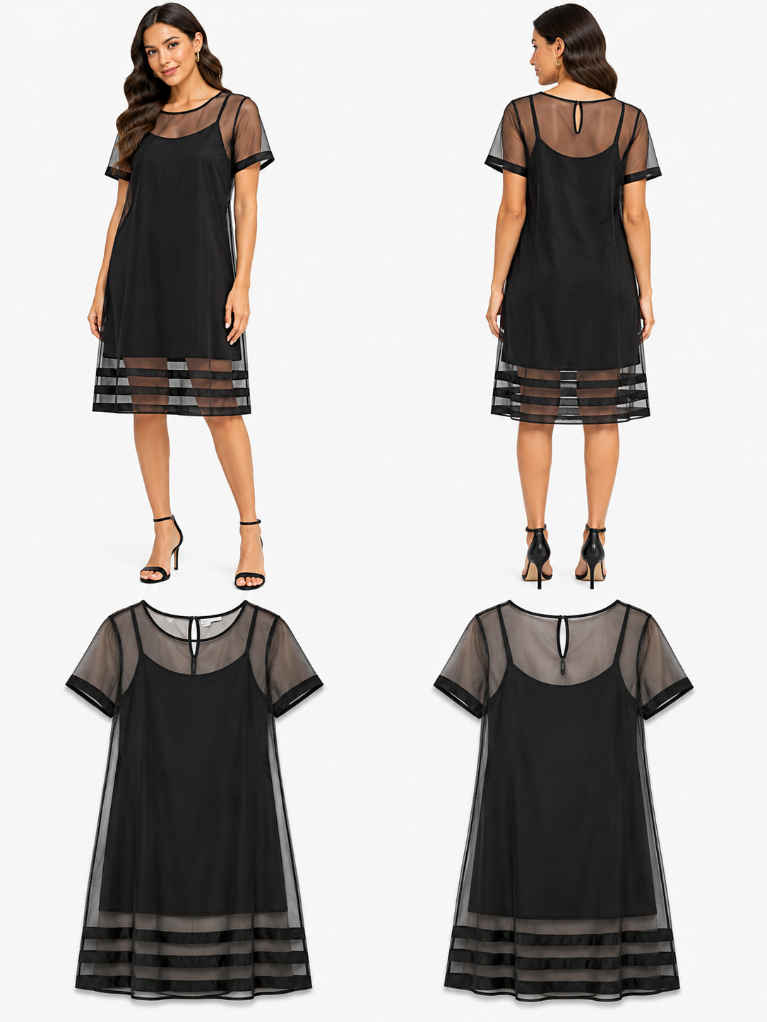 Siren Sheer Black Long Top