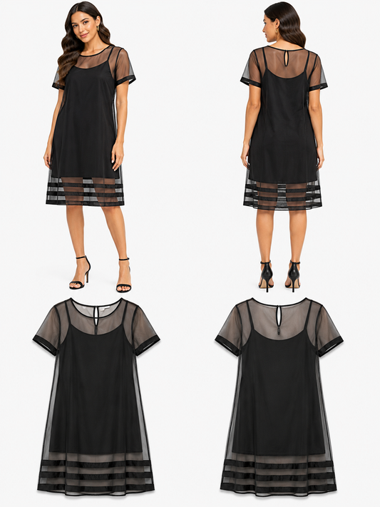 Siren Sheer Black Long Top