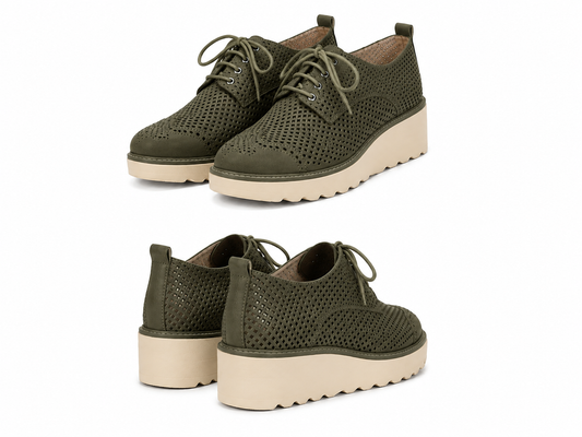 Gelato Alpine Green Lace Up Shoe