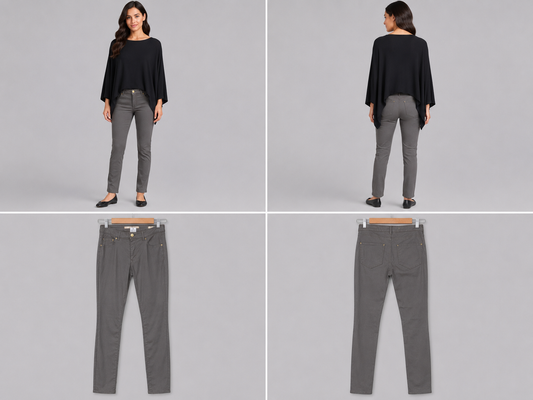 Leana Slim Fit Taupe Jeans (Size 12)