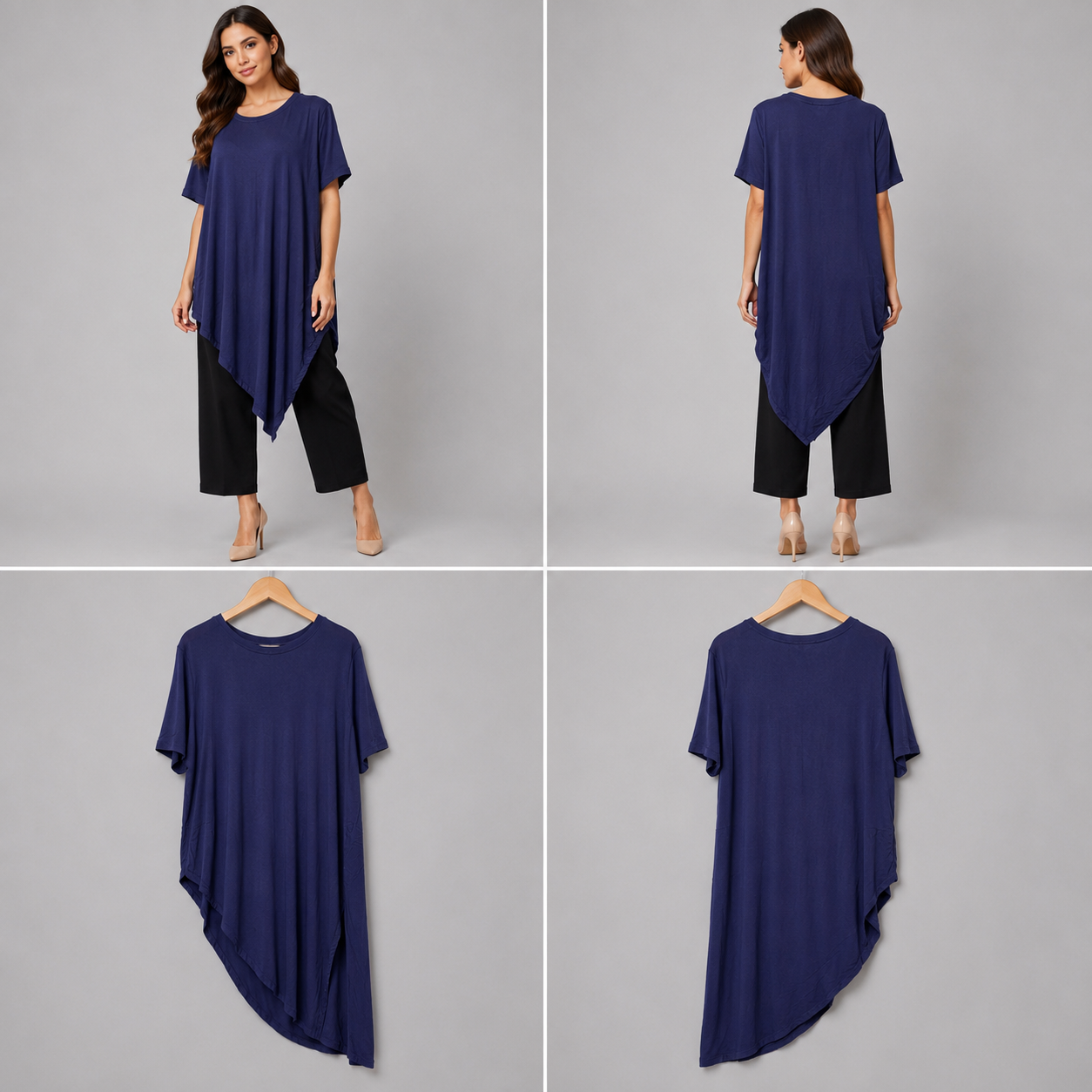 C Reed Blue Asymmetrical Dress/Top (Size L)