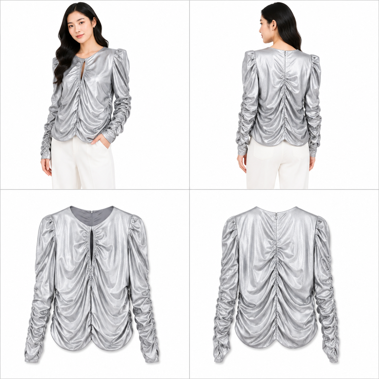 Stolen Girlfriends Club Silver Top (Size 12)