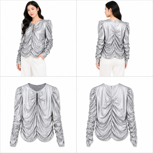 Stolen Girlfriends Club Silver Top (Size 12)