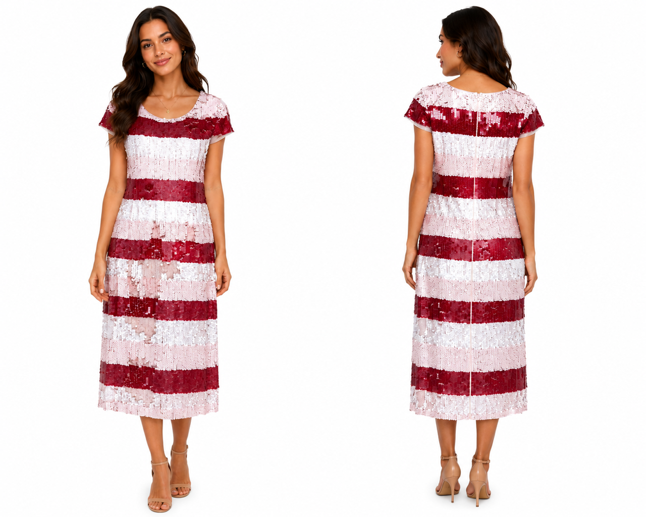 Trelise Cooper Striped Sequin Dress (Size 8)