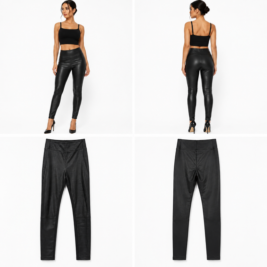 Fate & Becker Genuine Leather Black Pants (Size 12)