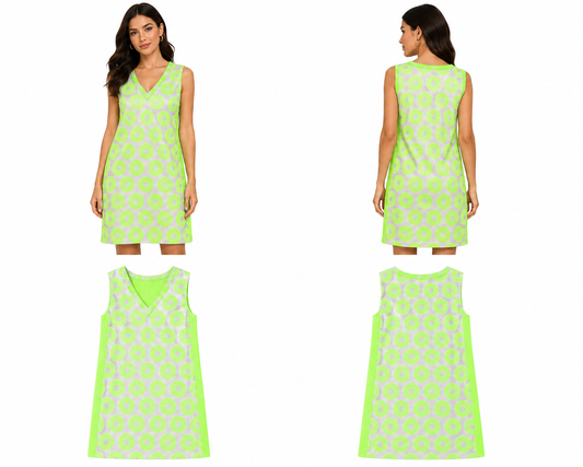 Trelise Cooper Lime Green Daisy Chain Dress (Size 8)