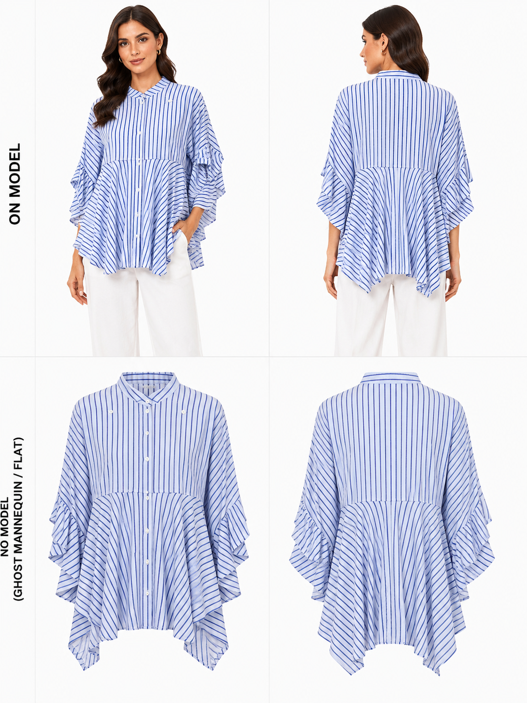 Henrik Vibskov Blue Stripe Shirt (Size 12)