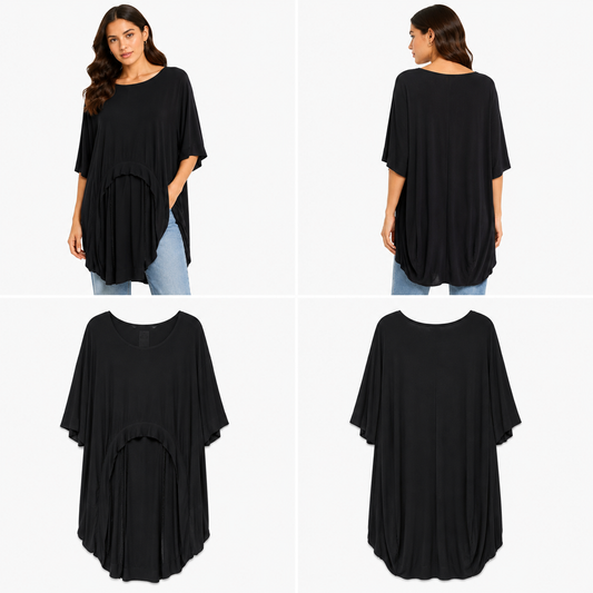 OBI Black Hi-Low Layer Top (Size 12)