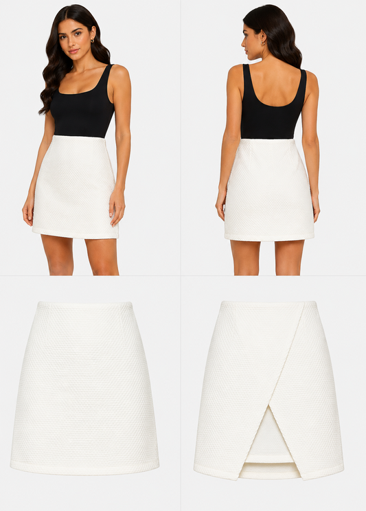 Kilt Cream Waffle Skirt (Size 10)