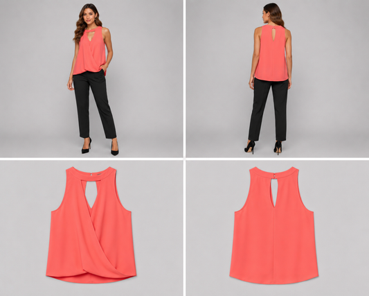 Cooper Open Crossover Back Top Orange (Size 12)