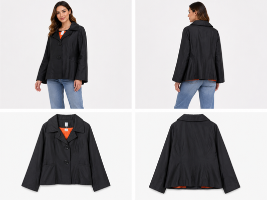 Verge Cropped Jacket Black (Size M)